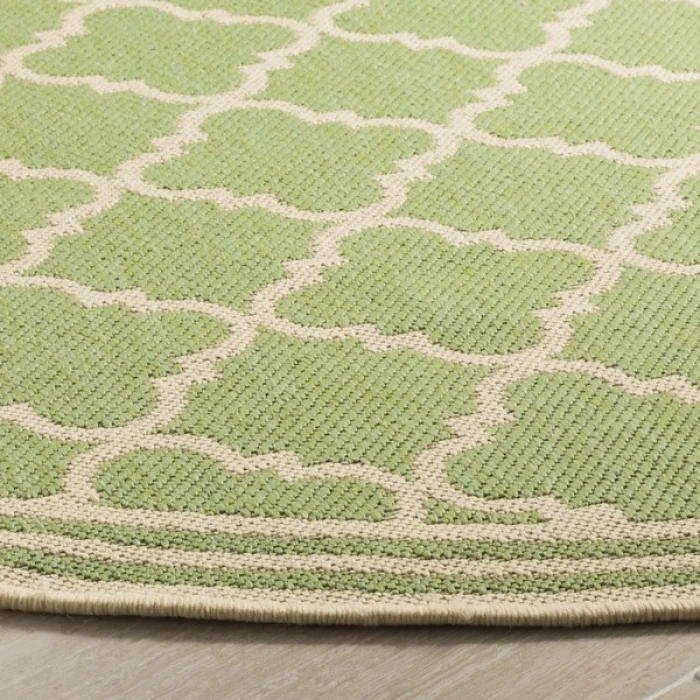Safavieh Linden  Olive / Cream LND121 6 ft. 7 in. X 6 ft. 7 in. Round Rug