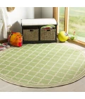 Safavieh Linden  Olive / Cream LND121 6 ft. 7 in. X 6 ft. 7 in. Round Rug