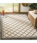 Safavieh Linden  Creme / Black LND121 6 ft. 7 in. X 6 ft. 7 in. Square Rug