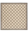 Safavieh Linden  Creme / Black LND121 6 ft. 7 in. X 6 ft. 7 in. Square Rug