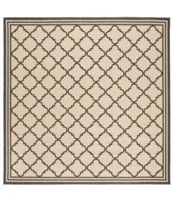 Safavieh Linden  Creme / Black LND121 6 ft. 7 in. X 6 ft. 7 in. Square Rug