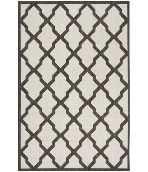 Safavieh Linden  Light Grey / Charcoal LND122 5 ft. 3 in. X 7 ft. 6 in. Rectangle Rug