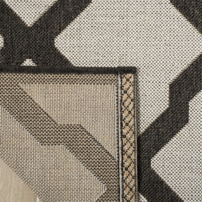 Safavieh Linden  Light Grey / Charcoal LND122 9 ft. X 12 ft. Rectangle Rug