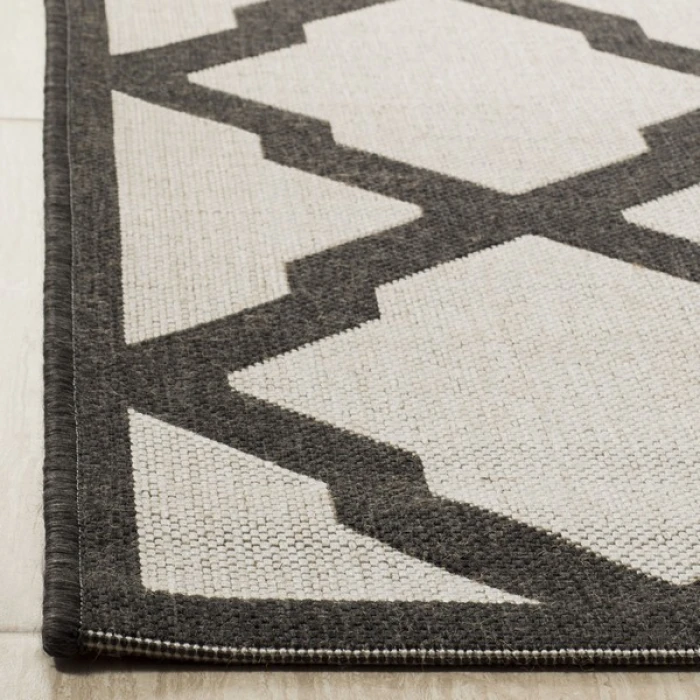Safavieh Linden  Light Grey / Charcoal LND122 9 ft. X 12 ft. Rectangle Rug