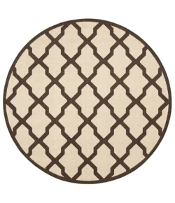 Safavieh Linden  Natural / Brown LND122 6 ft. 7 in. X 6 ft. 7 in. Round Rug