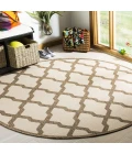 Safavieh Linden  Cream / Beige LND122 6 ft. 7 in. X 6 ft. 7 in. Round Rug