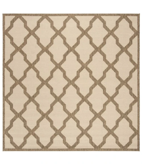 Safavieh Linden  Cream / Beige LND122 6 ft. 7 in. X 6 ft. 7 in. Square Rug