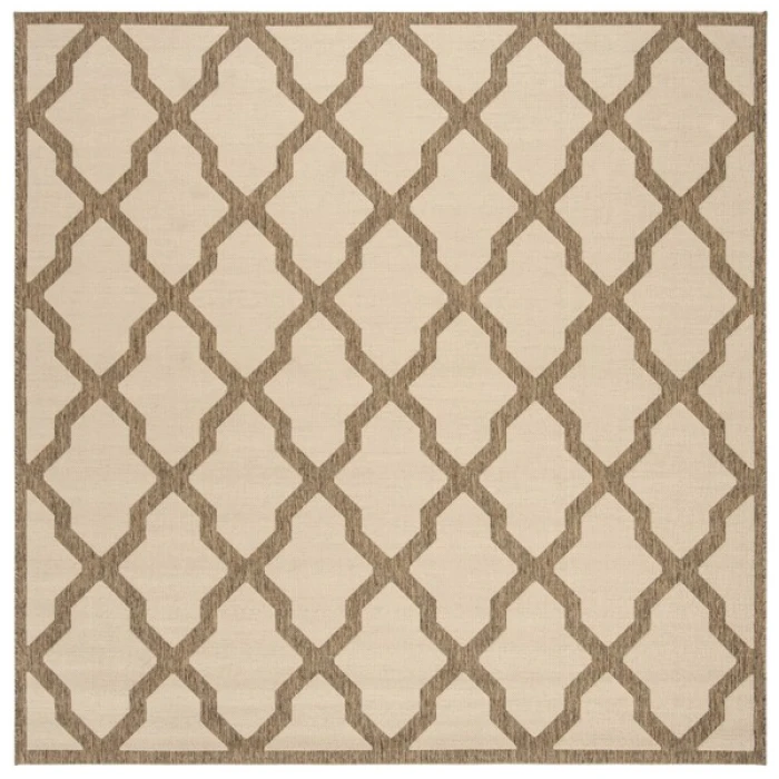 Safavieh Linden  Cream / Beige LND122 6 ft. 7 in. X 6 ft. 7 in. Square Rug