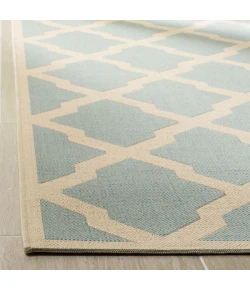 Safavieh Linden  Aqua / Cream LND122 9 ft. X 12 ft. Rectangle Rug