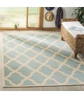 Safavieh Linden  Aqua / Cream LND122 9 ft. X 12 ft. Rectangle Rug