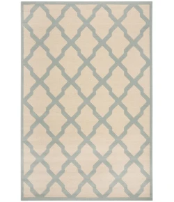 Safavieh Linden  Cream / Aqua LND122 4 ft. X 6 ft. Rectangle Rug