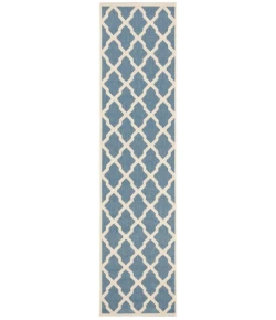 Safavieh Linden  Blue / Creme LND122 2 ft. 2 in. X 8 ft. Runner Rug