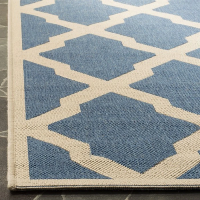 Safavieh Linden  Blue / Creme LND122 8 ft. X 10 ft. Rectangle Rug