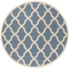 Safavieh Linden  Blue / Creme LND122 6 ft. 7 in. X 6 ft. 7 in. Round Rug