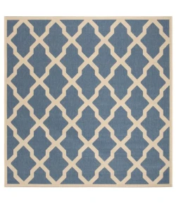 Safavieh Linden  Blue / Creme LND122 6 ft. 7 in. X 6 ft. 7 in. Square Rug