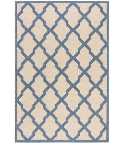 Safavieh Linden  Cream / Blue LND122 4 ft. X 6 ft. Rectangle Rug