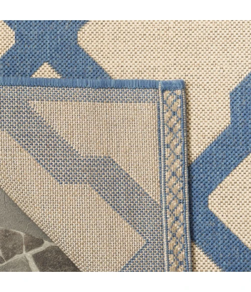 Safavieh Linden  Cream / Blue LND122 9 ft. X 12 ft. Rectangle Rug