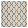 Safavieh Linden  Cream / Blue LND122 6 ft. 7 in. X 6 ft. 7 in. Square Rug