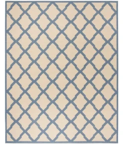 Safavieh Linden  Cream / Blue LND122 9 ft. X 12 ft. Rectangle Rug