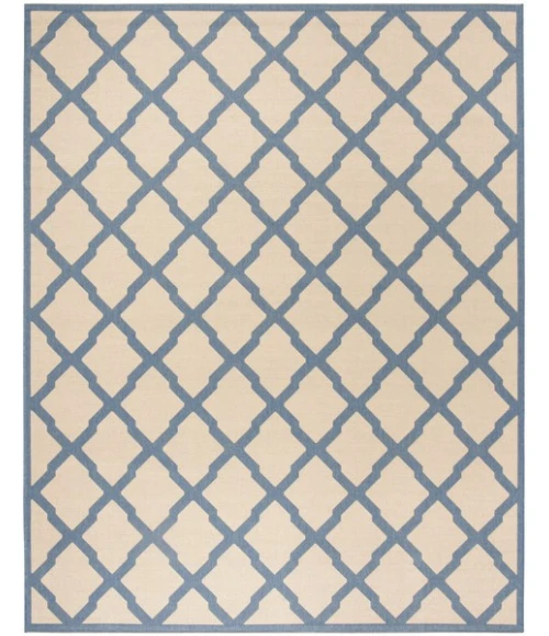 Safavieh Linden  Cream / Blue LND122 9 ft. X 12 ft. Rectangle Rug