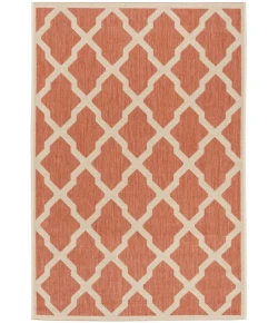 Safavieh Linden  Rust / Creme LND122 5 ft. 3 in. X 7 ft. 6 in. Rectangle Rug
