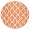 Safavieh Linden  Rust / Creme LND122 6 ft. 7 in. X 6 ft. 7 in. Round Rug