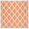 Safavieh Linden  Rust / Creme LND122 6 ft. 7 in. X 6 ft. 7 in. Square Rug