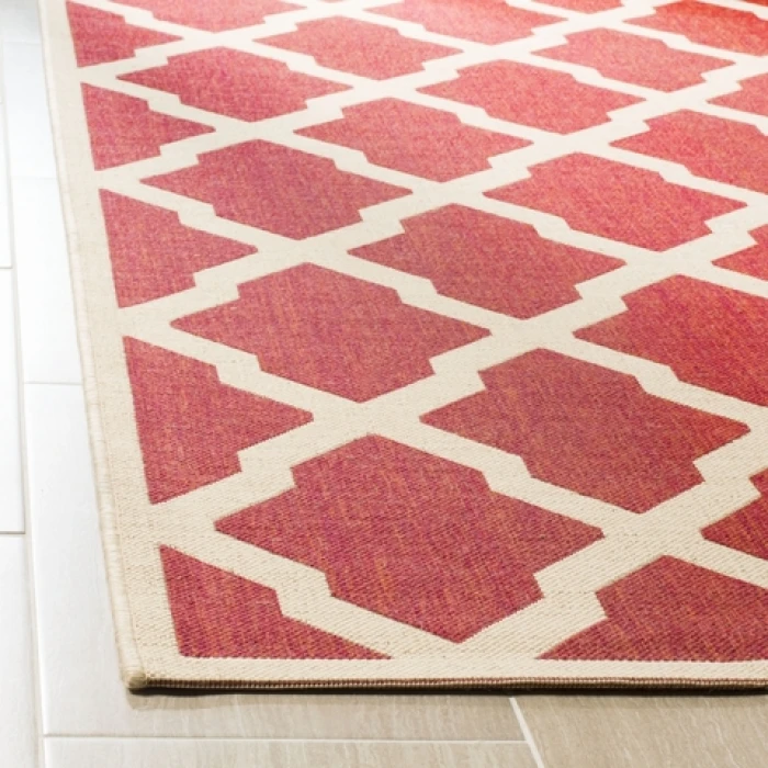 Safavieh Linden  Red / Creme LND122 2 ft. 2 in. X 8 ft. Runner Rug