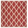 Safavieh Linden  Red / Creme LND122 6 ft. 7 in. X 6 ft. 7 in. Square Rug