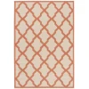 Safavieh Linden  Cream / Rust LND122 4 ft. X 6 ft. Rectangle Rug