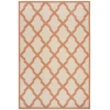 Safavieh Linden  Creme / Brown LND122 4 ft. X 6 ft. Rectangle Rug