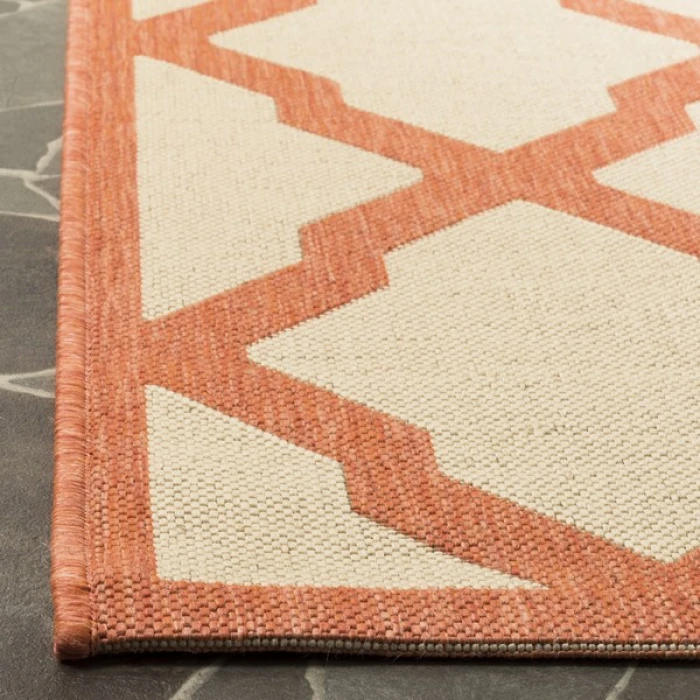 Safavieh Linden  Creme / Brown LND122 8 ft. X 10 ft. Rectangle Rug