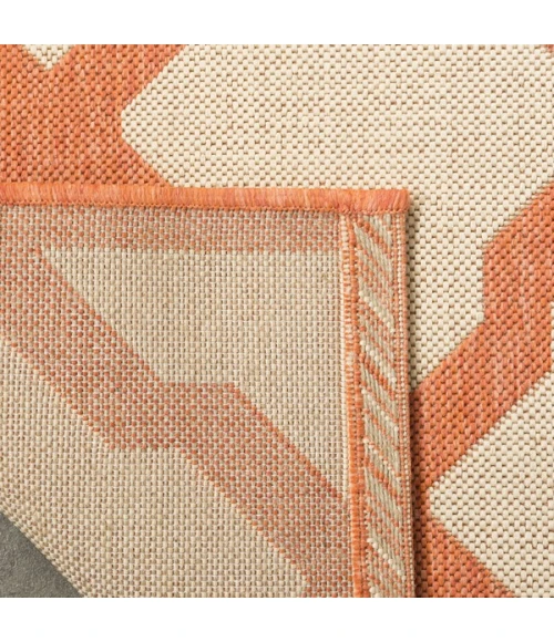 Safavieh Linden  Cream / Rust LND122 9 ft. X 12 ft. Rectangle Rug