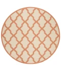 Safavieh Linden  Creme / Brown LND122 6 ft. 7 in. X 6 ft. 7 in. Round Rug