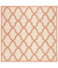 Safavieh Linden  Cream / Rust LND122 6 ft. 7 in. X 6 ft. 7 in. Square Rug