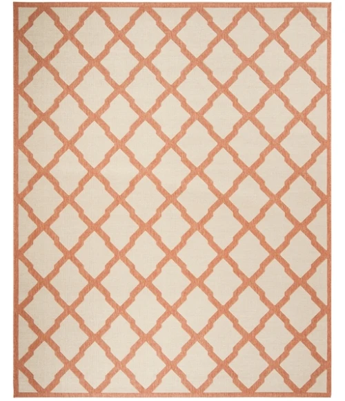 Safavieh Linden  Cream / Rust LND122 9 ft. X 12 ft. Rectangle Rug
