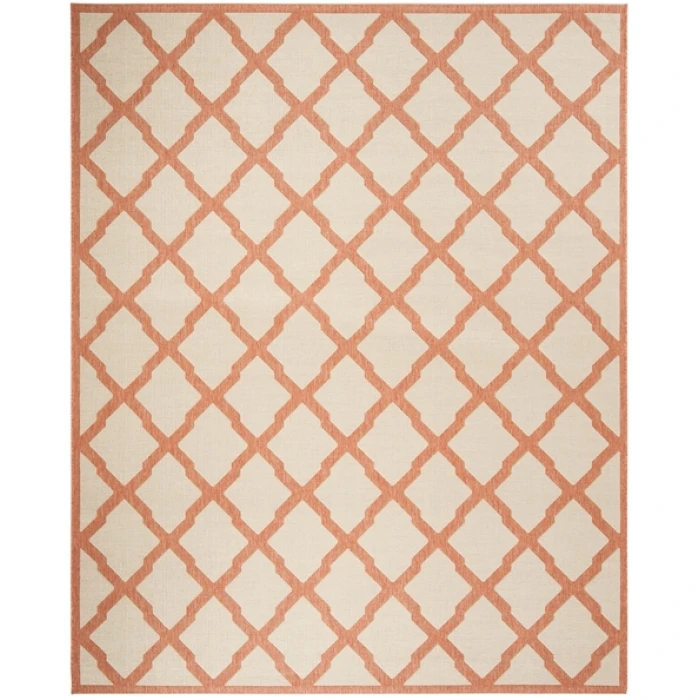 Safavieh Linden  Creme / Brown LND122 8 ft. X 10 ft. Rectangle Rug
