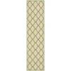 Safavieh Linden  Cream / Olive LND122 2 ft. 2 in. X 8 ft. Runner Rug