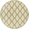 Safavieh Linden  Cream / Olive LND122 6 ft. 7 in. X 6 ft. 7 in. Round Rug