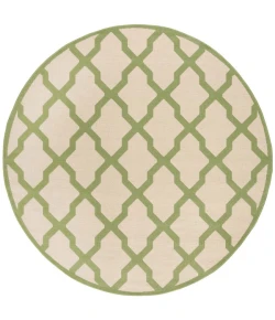 Safavieh Linden  Cream / Olive LND122 6 ft. 7 in. X 6 ft. 7 in. Round Rug