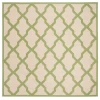 Safavieh Linden  Cream / Olive LND122 6 ft. 7 in. X 6 ft. 7 in. Square Rug