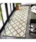 Safavieh Linden  Cream / Green LND122 2 ft. 2 in. X 8 ft. Runner Rug