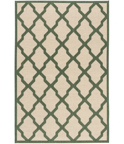 Safavieh Linden  Cream / Green LND122 4 ft. X 6 ft. Rectangle Rug