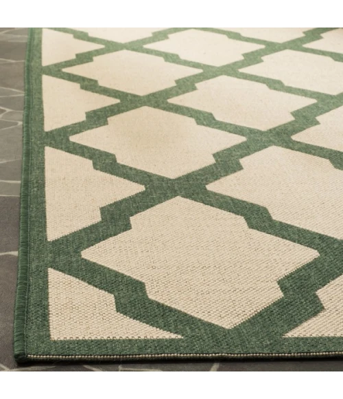 Safavieh Linden  Cream / Green LND122 9 ft. X 12 ft. Rectangle Rug