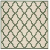 Safavieh Linden  Cream / Green LND122 6 ft. 7 in. X 6 ft. 7 in. Round Rug
