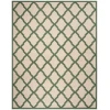 Safavieh Linden  Cream / Green LND122 9 ft. X 12 ft. Rectangle Rug