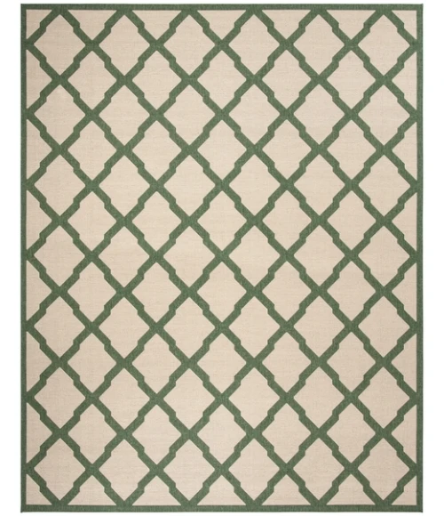 Safavieh Linden  Cream / Green LND122 9 ft. X 12 ft. Rectangle Rug