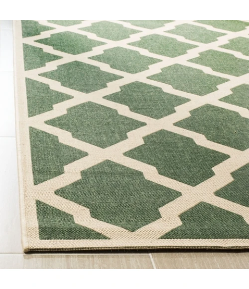Safavieh Linden  Green / Creme LND122 9 ft. X 12 ft. Rectangle Rug
