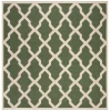 Safavieh Linden  Green / Creme LND122 6 ft. 7 in. X 6 ft. 7 in. Square Rug