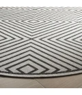 Safavieh Linden  Light Grey / Charcoal LND123 6 ft. 7 in. X 6 ft. 7 in. Round Rug